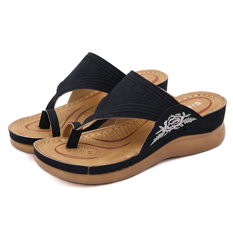 Ada™ Embroidery Wedge Sandals