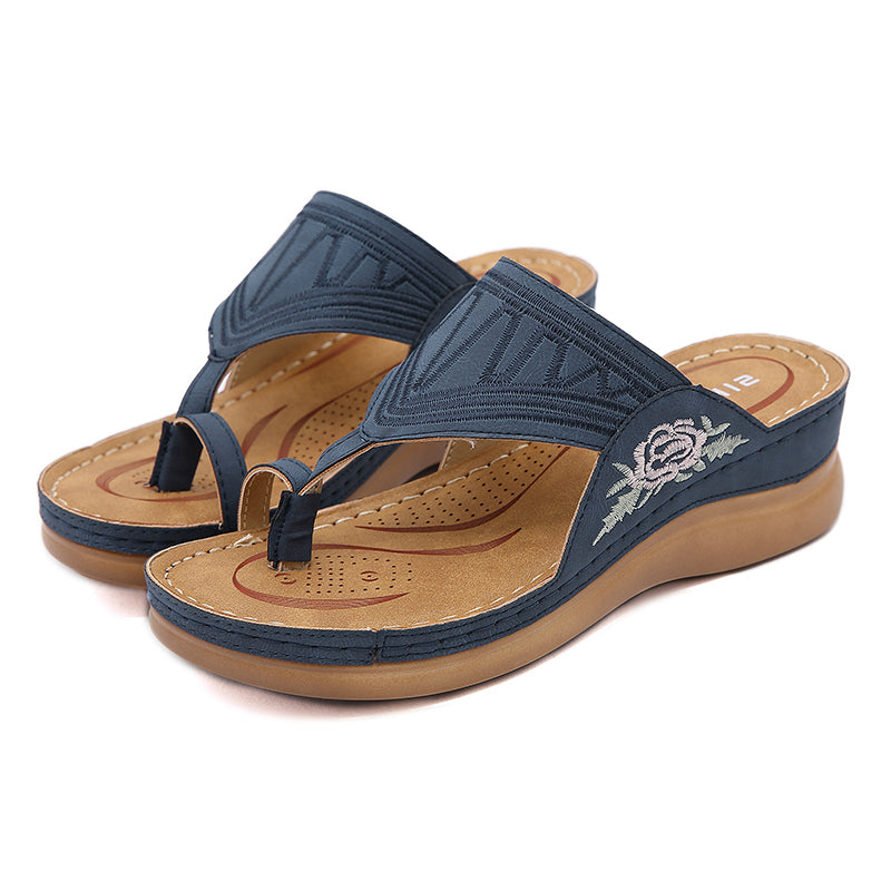 Ada™ Embroidery Wedge Sandals