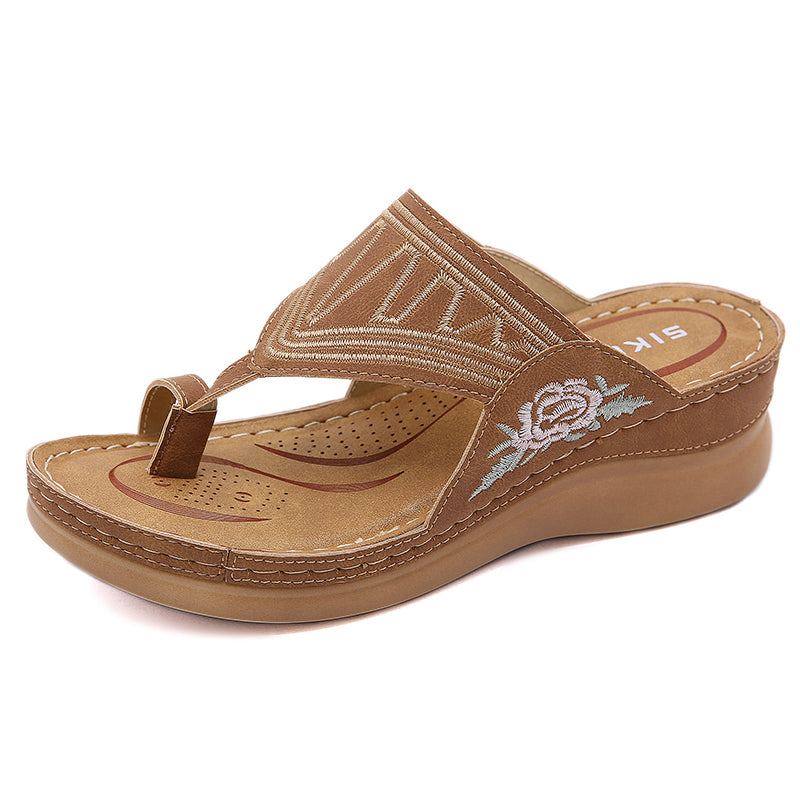 Ada™ Embroidery Wedge Sandals
