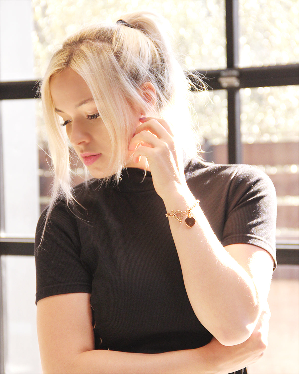 Amazing Grace™ Heart & Cross Bracelet