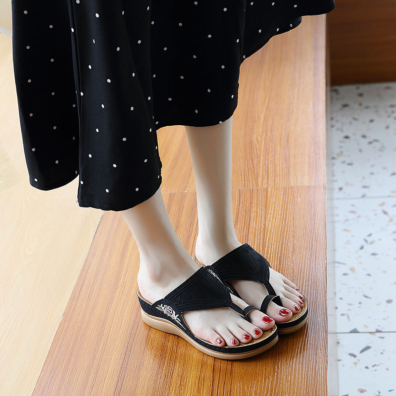 Ada™ Embroidery Wedge Sandals
